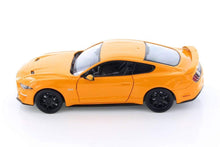 Load image into Gallery viewer, 2018 Ford Mustang GT 5.0 Orange with Black Wheels 1/24 Diecast Model Car by Motormax 79352or - AT TEN Distribution