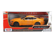 Load image into Gallery viewer, 2018 Ford Mustang GT 5.0 Orange with Black Wheels 1/24 Diecast Model Car by Motormax 79352or - AT TEN Distribution