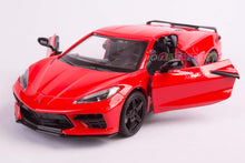 Load image into Gallery viewer, 2020 Chevrolet Corvette C8 Stingray Red Timeless Legends 1/24 Diecast Model Car by Motormax 79360 - AT TEN Distribution