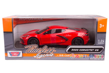 Load image into Gallery viewer, 2020 Chevrolet Corvette C8 Stingray Red Timeless Legends 1/24 Diecast Model Car by Motormax 79360 - AT TEN Distribution