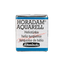 Load image into Gallery viewer, Schmincke - HORADAM® AQUARELL - Finest Artists' Watercolor Paints, 475 Helioturquoise, 14 475 044, 1/2 pan