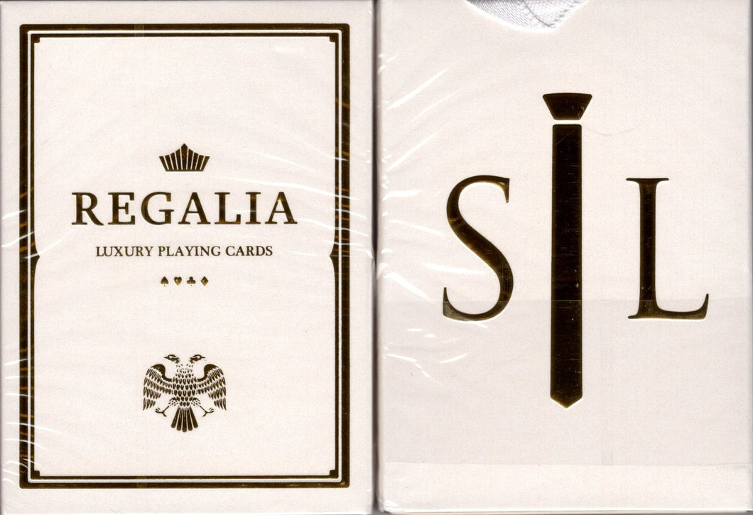Regalia White Gold Luxury Playing Cards Poker Size Deck Shin Lim Cartamundi