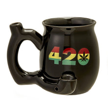 Load image into Gallery viewer, 420 MUG PIPE BLACK WITH RASTA COLORS Roast &amp; Toast Mug Cool Trendy Gift Party Fashioncraft
