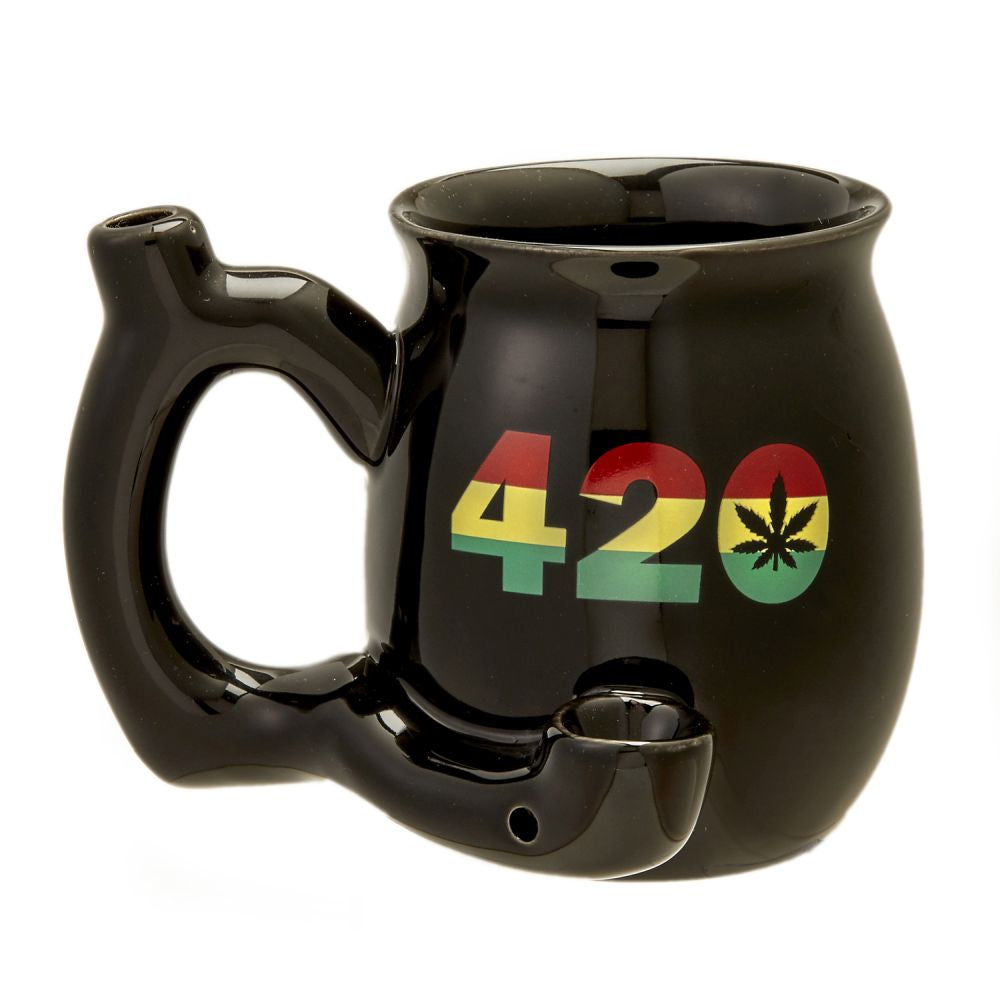 420 MUG PIPE BLACK WITH RASTA COLORS Roast & Toast Mug Cool Trendy Gift Party Fashioncraft
