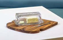 Load image into Gallery viewer, Abbott Collection Quarter Pound Butter Dish with Lid, Clear Glass (7" Long) - AT TEN Distribution