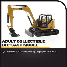 Load image into Gallery viewer, CAT Caterpillar 309 CR Next Generation Mini Hydraulic Excavator with Work Tools and Operator High Line Series 1/50 Diecast Model by Diecast Masters 85592 - AT TEN Distribution