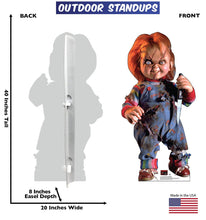 Load image into Gallery viewer, Chucky with Knife Life - Size Coroploast Outdoor Standee - AT TEN Distribution