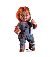 Load image into Gallery viewer, Chucky with Knife Life - Size Coroploast Outdoor Standee - AT TEN Distribution