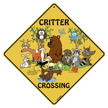 Load image into Gallery viewer, CROSSWALKS Critter Crossing 12" X 12" Aluminum Sign (X268) - AT TEN Distribution