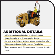 Load image into Gallery viewer, Diecast Masters 1:50 Scale Caterpillar CB - 2.7 Utility Compactor | High Line Series Cat Trucks & Construction Equipment Model 85593 - AT TEN Distribution