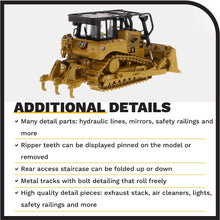 Load image into Gallery viewer, Diecast Masters CAT Caterpillar D6 Track Type Tractor Dozer with SU Blade and Operator High Line Series 1/50 Diecast Model 85553 - AT TEN Distribution