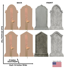 Load image into Gallery viewer, Headstone Write your Own Set of 4 Cardboard Cutouts - AT TEN Distribution