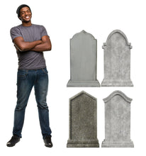 Load image into Gallery viewer, Headstone Write your Own Set of 4 Cardboard Cutouts - AT TEN Distribution
