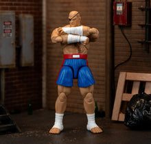 Load image into Gallery viewer, Jada Street Fighter II Sagat Deluxe 1:12 Scale Action Figure - Highly Articulated, Tiger Shot Accessory & Stand, 7.6" Tall - AT TEN Distribution