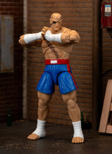 Load image into Gallery viewer, Jada Street Fighter II Sagat Deluxe 1:12 Scale Action Figure - Highly Articulated, Tiger Shot Accessory & Stand, 7.6" Tall - AT TEN Distribution