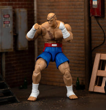 Load image into Gallery viewer, Jada Street Fighter II Sagat Deluxe 1:12 Scale Action Figure - Highly Articulated, Tiger Shot Accessory & Stand, 7.6" Tall - AT TEN Distribution