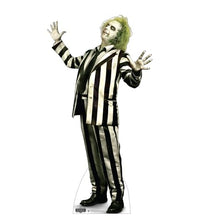 Load image into Gallery viewer, Life - Size Beetlejuice Cardboard Cutout Standee | 69" Michael Keaton Movie Prop - Beetlejuice Beetlejuice (2024) - AT TEN Distribution