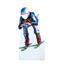 Load image into Gallery viewer, Life - Size Downhill Skier Cardboard Stand - in Cutout - AT TEN Distribution