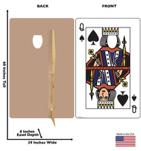 Load image into Gallery viewer, Life - Size Queen of Spades Card Cardboard Cutout - AT TEN Distribution