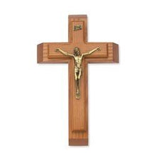 Load image into Gallery viewer, McVan Inc. Walnut Wood Sick Call Crucifix Set Religious Gift Decor, 12 Inch - AT TEN Distribution