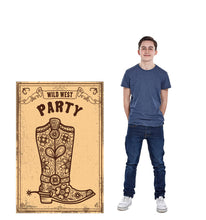 Load image into Gallery viewer, Wild West Party Sign Life - Size Cardboard Cutout - AT TEN Distribution
