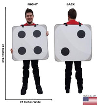Load image into Gallery viewer, 2D Dice Costume - Advanced Graphics Cardboard Costume - AT TEN Distribution