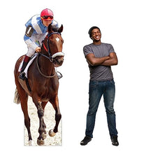 Load image into Gallery viewer, Advanced Graphics Horse and Jockey Life Size Cardboard Cutout Standup
