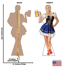 Load image into Gallery viewer, Advanced Graphics Bar Maiden Blue Skirt Life Size Cardboard Cutout Standup