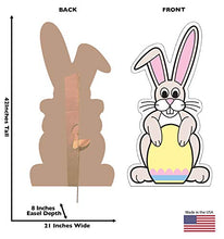 Load image into Gallery viewer, Advanced Graphics Easter Bunny with Egg Sign Board Life Size Cardboard Cutout Standup