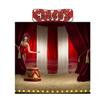 Load image into Gallery viewer, Advanced Graphics Circus Backdrop & Circus Header Life Size Cardboard Cutout Standup