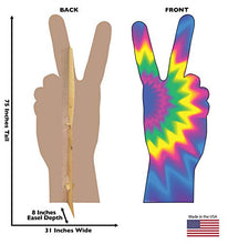 Load image into Gallery viewer, Advanced Graphics 70's Peace Fingers Life Size Cardboard Cutout Standup
