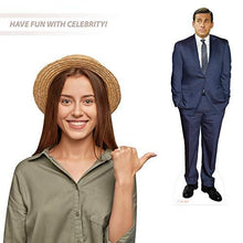 Load image into Gallery viewer, Michael Scott Cardboard Cutout Standup Steve Carell Celebrity Life-Size Realistic Set of 2 - Michael Scott Celebrity Paper Mask - Mask Included - Mich