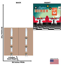 Load image into Gallery viewer, Advanced Graphics 50's Backdrop Double Wide Life Size Cardboard Cutout Standup