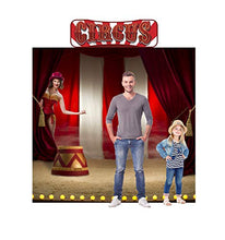 Load image into Gallery viewer, Advanced Graphics Circus Backdrop & Circus Header Life Size Cardboard Cutout Standup