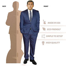 Load image into Gallery viewer, Michael Scott Cardboard Cutout Standup Steve Carell Celebrity Life-Size Realistic Set of 2 - Michael Scott Celebrity Paper Mask - Mask Included - Mich
