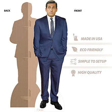 Load image into Gallery viewer, Michael Scott Cardboard Cutout Standup Steve Carell Celebrity Life-Size Realistic Set of 2 - Michael Scott Celebrity Paper Mask - Mask Included - Mich
