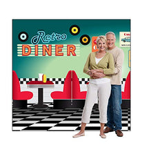 Load image into Gallery viewer, Advanced Graphics 50's Backdrop Double Wide Life Size Cardboard Cutout Standup