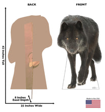 Load image into Gallery viewer, Advanced Graphics Canadian Black Wolf Life Size Cardboard Cutout Standup - Made in USA