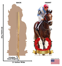 Load image into Gallery viewer, Advanced Graphics Horse and Jockey 150th Standee Life Size Cardboard Cutout Standup