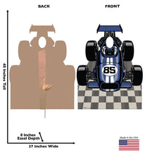 Load image into Gallery viewer, Advanced Graphics Blue Race Car Stand - in Life Size Cardboard Cutout Standup - AT TEN Distribution