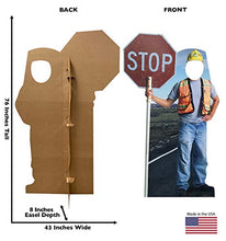 Load image into Gallery viewer, Advanced Graphics Construction Worker with Stop Sign Stand - in Life Size Cardboard Cutout Standup - AT TEN Distribution