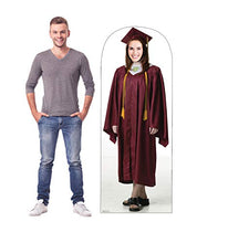 Load image into Gallery viewer, Advanced Graphics Female Graduate Red Cap & Gown Stand - in Life Size Cardboard Cutout Standup - AT TEN Distribution