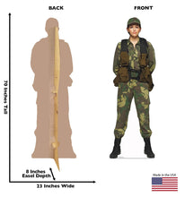 Load image into Gallery viewer, Advanced Graphics Female Soldier Life Size Cardboard Cutout Standup - AT TEN Distribution