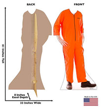 Load image into Gallery viewer, Advanced Graphics Inmate Orange Jump Suit Stand - in Life Size Cardboard Cutout Standup - AT TEN Distribution
