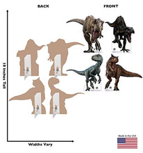 Load image into Gallery viewer, Advanced Graphics Jurassic World Mini Standees Set of 4 (T - Rex, Indoraptor, Camotaurus & Blue) Mini Cardboard Cutouts - AT TEN Distribution