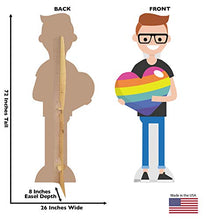 Load image into Gallery viewer, Advanced Graphics LGBT Male Cartoon Pride Standee Life Size Cardboard Cutout Standup - AT TEN Distribution