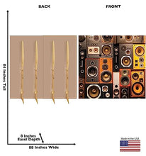 Load image into Gallery viewer, Advanced Graphics Retro Speakers Backdrop Life Size Cardboard Cutout Standup - AT TEN Distribution