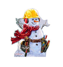Load image into Gallery viewer, Advanced Graphics Snowman Construction Worker Life Size Cardboard Cutout Standup - Dona Gelsinger Art - AT TEN Distribution