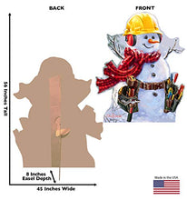 Load image into Gallery viewer, Advanced Graphics Snowman Construction Worker Life Size Cardboard Cutout Standup - Dona Gelsinger Art - AT TEN Distribution