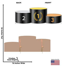 Load image into Gallery viewer, Advanced Graphics Winners Podium Stand - in Life Size Cardboard Cutout Standup - AT TEN Distribution